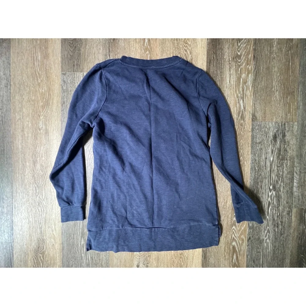 Majestic Denver Broncos Pullover Womens Medium‎ Navy Blue Lace Up Top